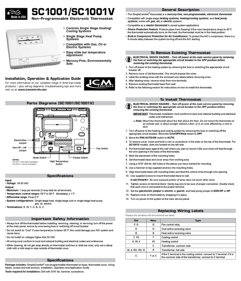ICM Controls SC1001 General instructions