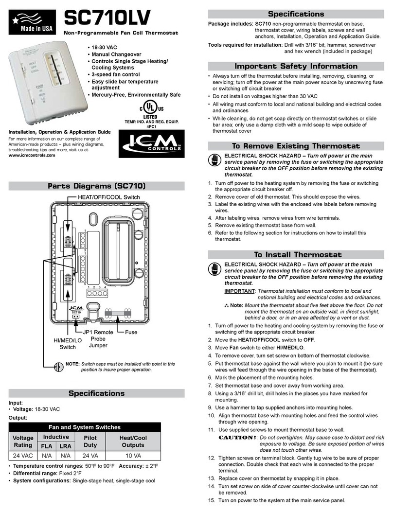 ICM Controls SC710LV General instructions