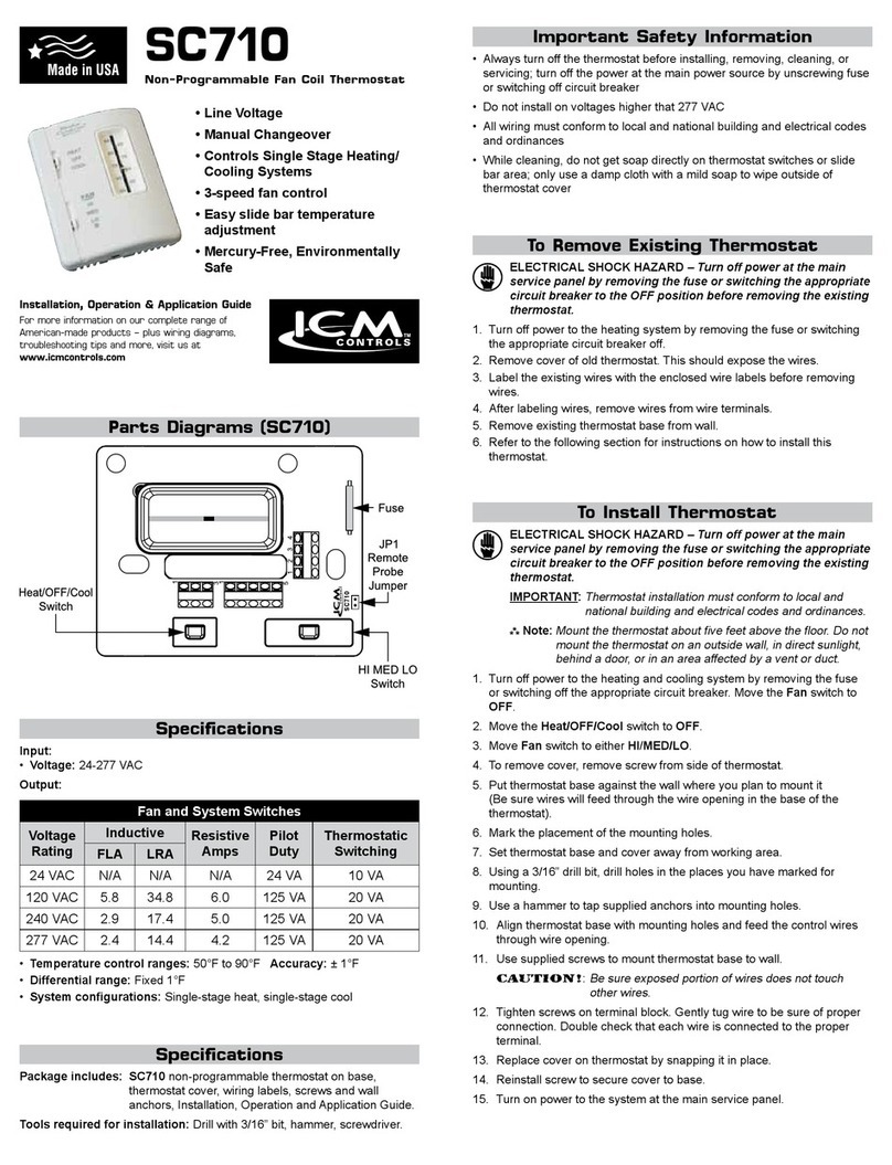 ICM Controls SC710 General instructions