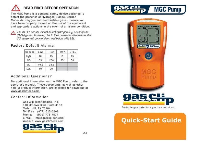 Gas Clip Technologies MGC Pump quick start guide Gas Clip Technologies MGC Pump quick start guide
