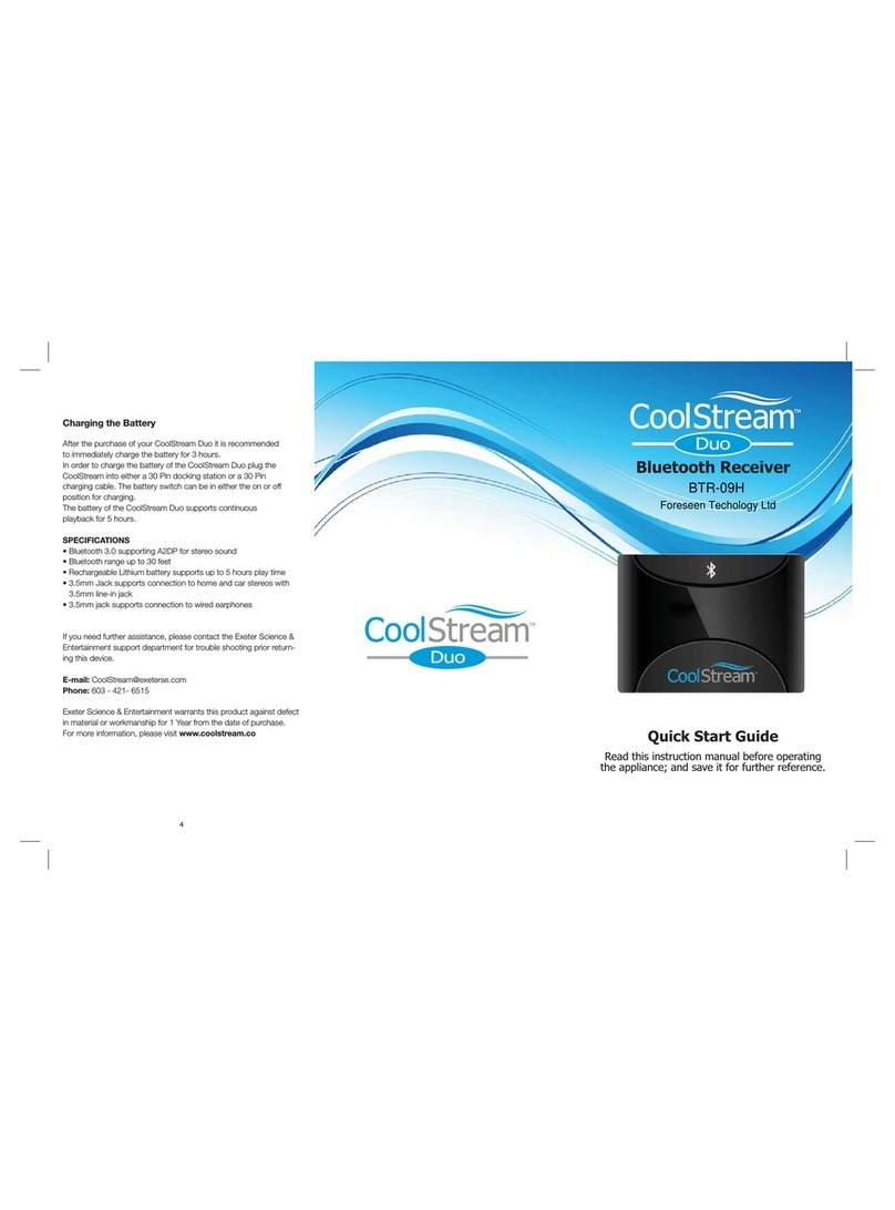 CoolStream BTR-09H quick start guide