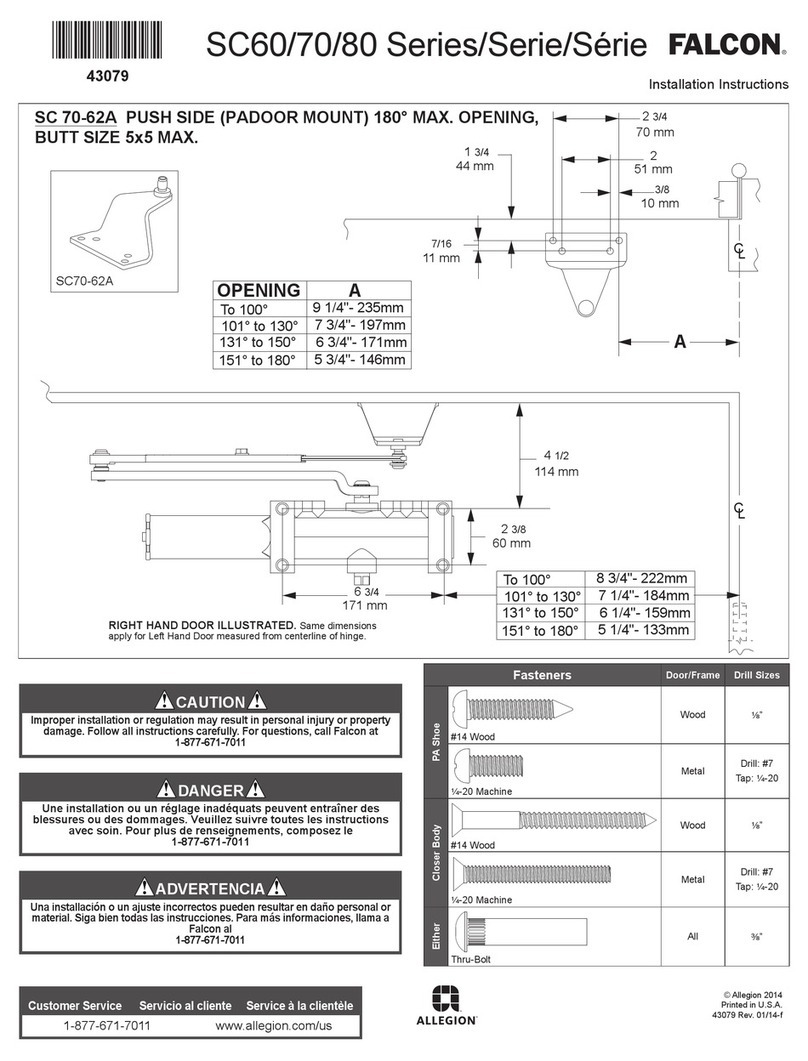 Falcon SC80 installation instructions