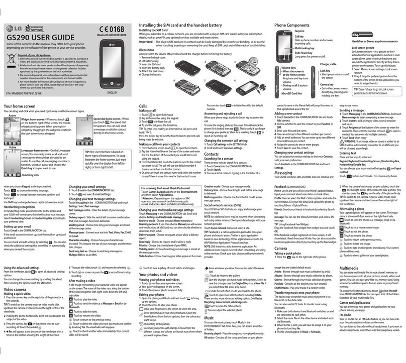 LG GS290 user guide