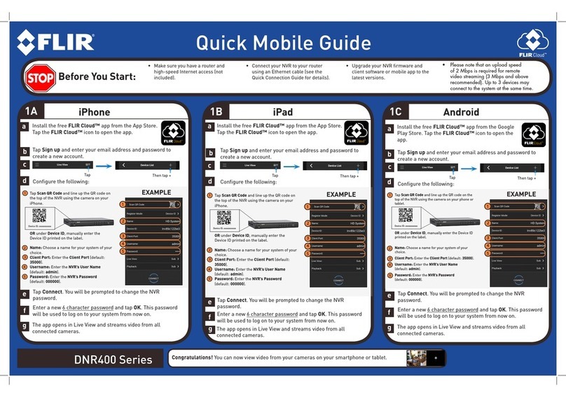 FLIR DNR400 SERIES Quick Mobile Guide