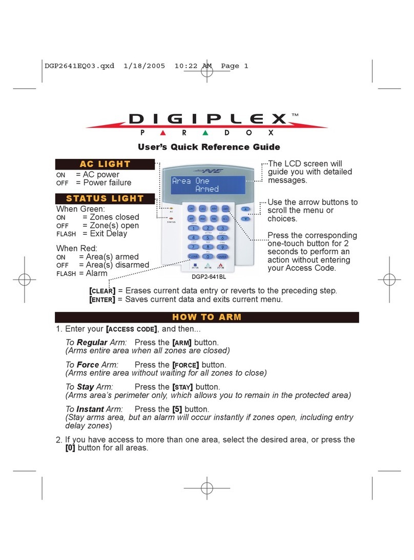 Paradox Digiplex DGP2-641 User manual