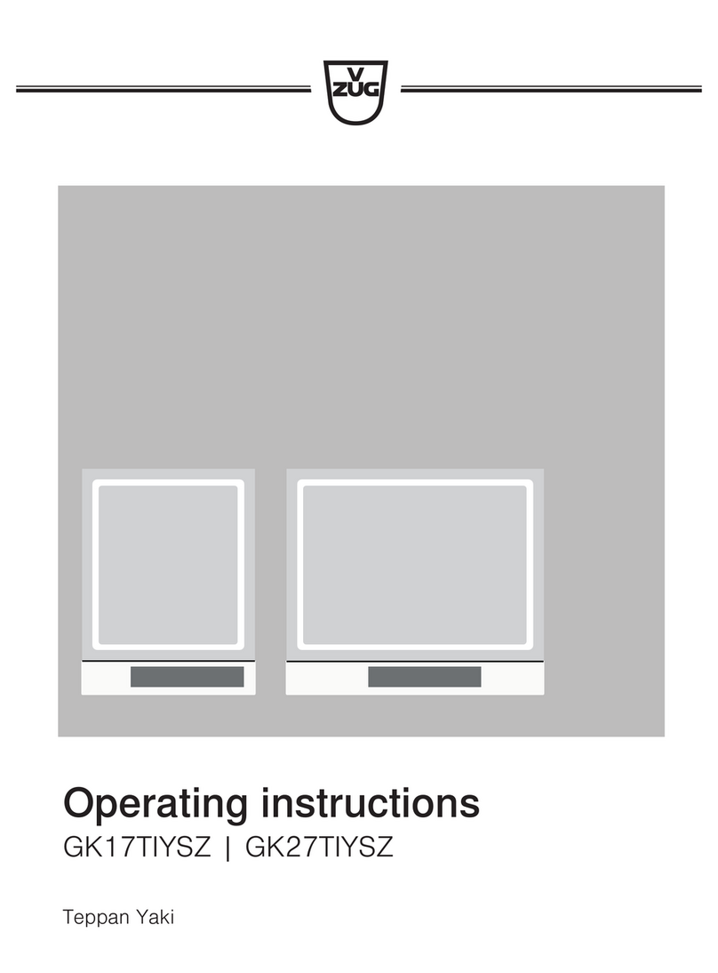 V-ZUG GK17TIYSZ operating instructions