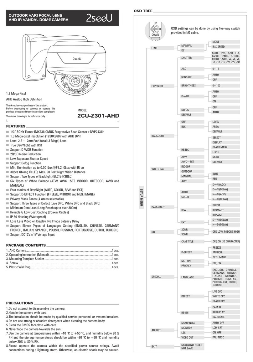 2seeU 2CU-Z301-AHD Operating	 instruction
