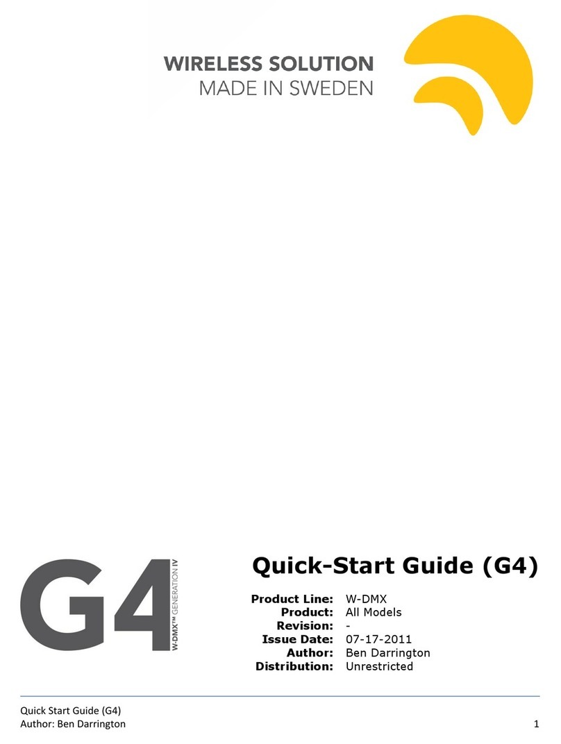 Wireless Solution W-DMX G4 quick start guide