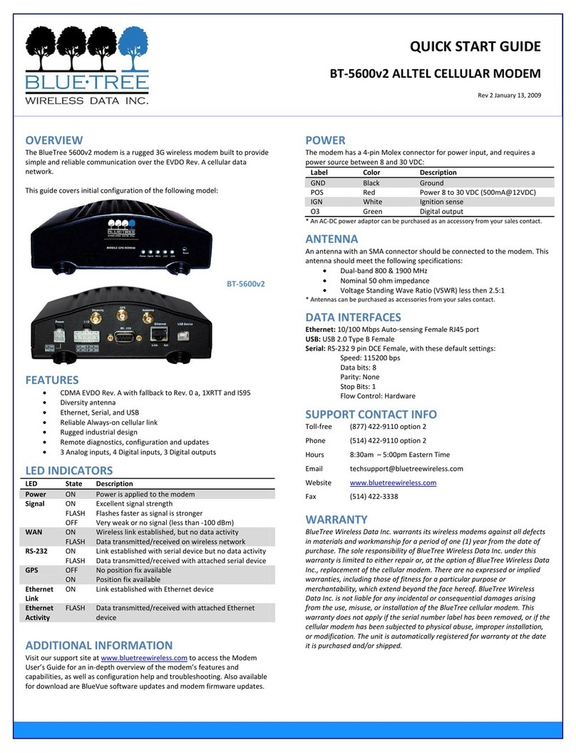BlueTree BT-5600v2 quick start guide