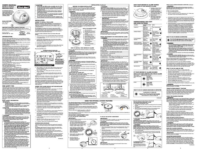 First Alert SC9120B User manual