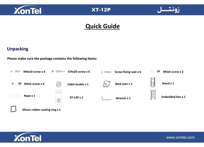 XONTEL XT-12P quick guide