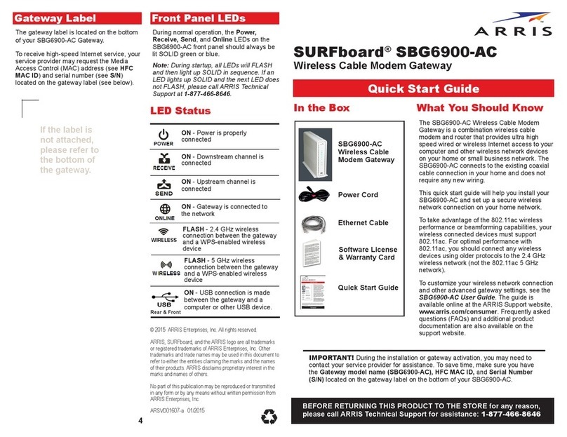 Arris SURFboard SBG6900-AC quick start guide