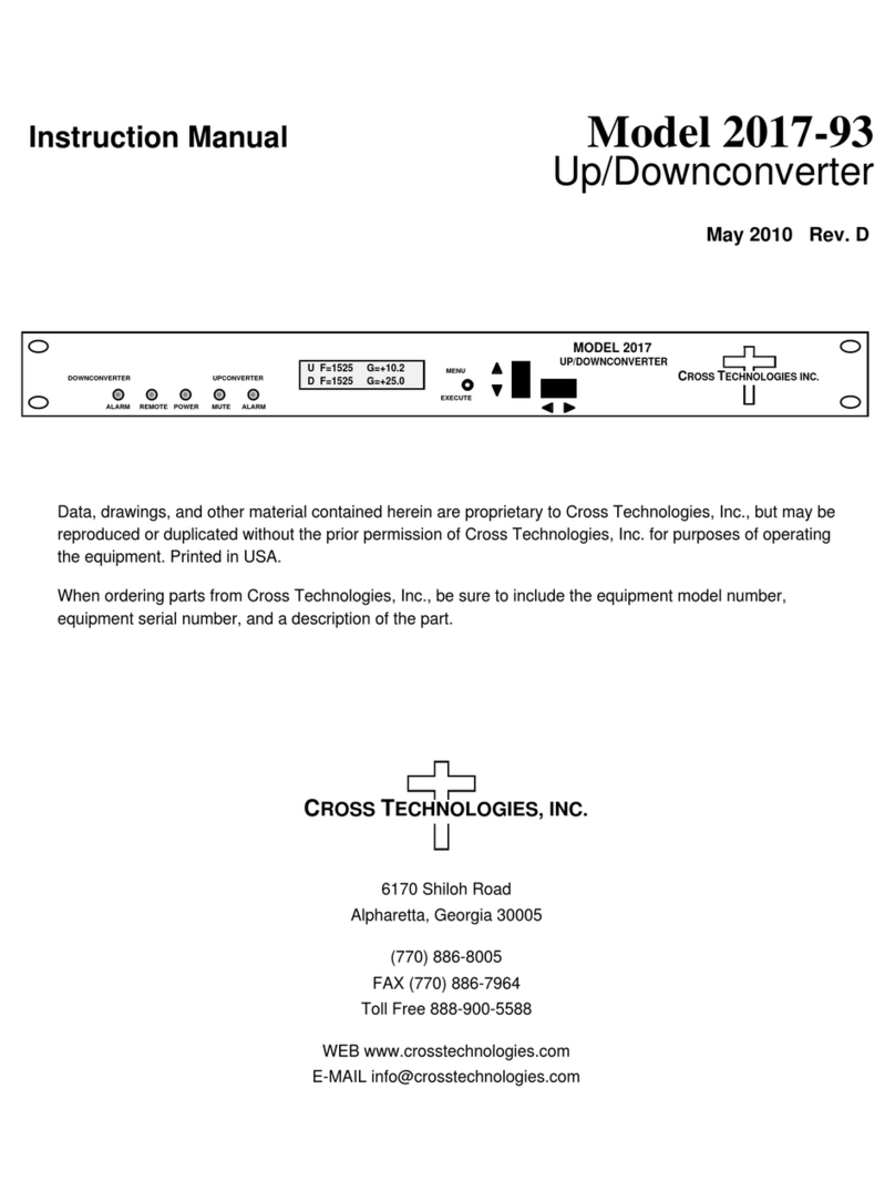 Cross Technologies 2017-93 instruction manual