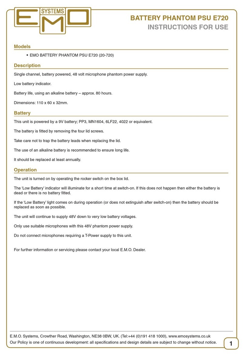 EMO Systems PSU E720 Instructions for use