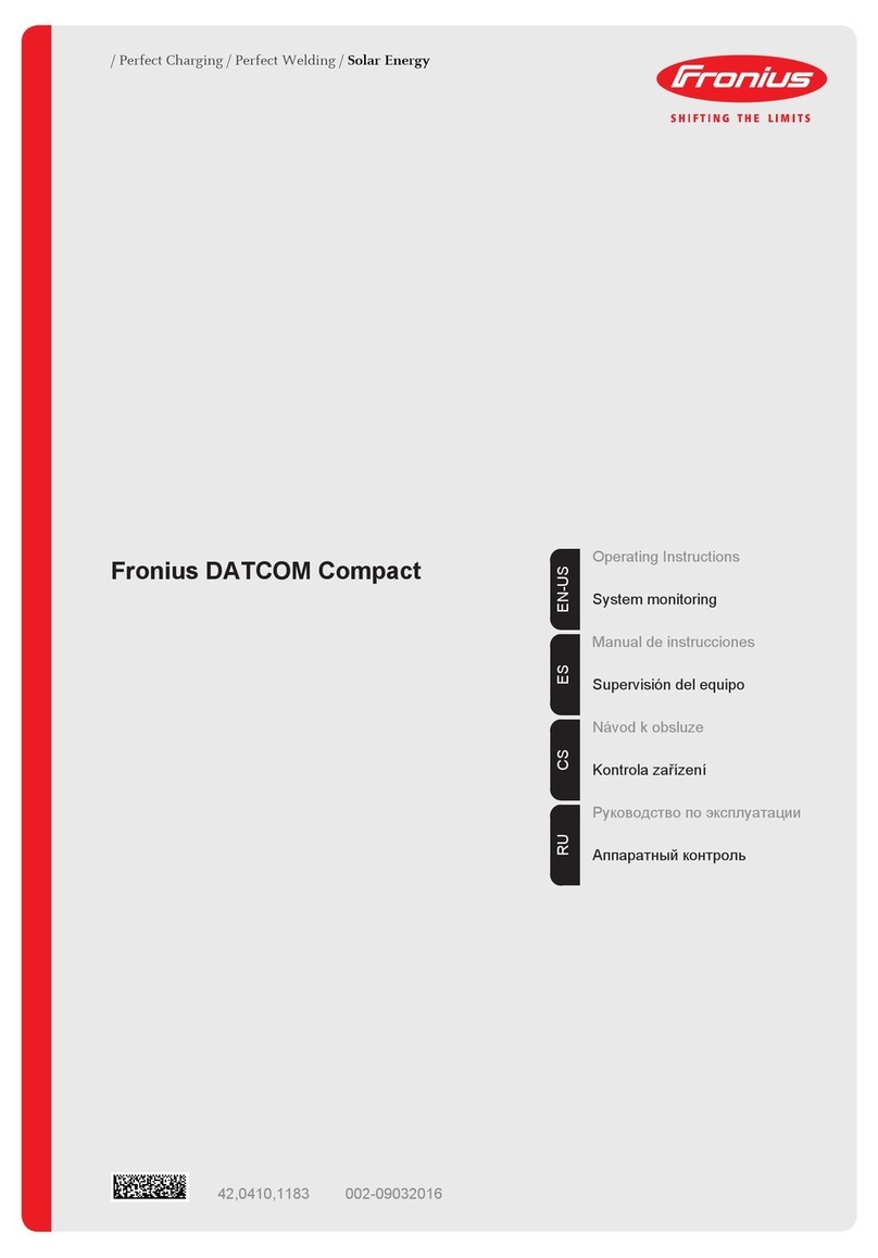 FRO­NIUS DATCOM Compact operating instructions