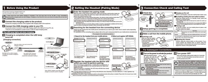 Elecom LBT-HS350 User manual