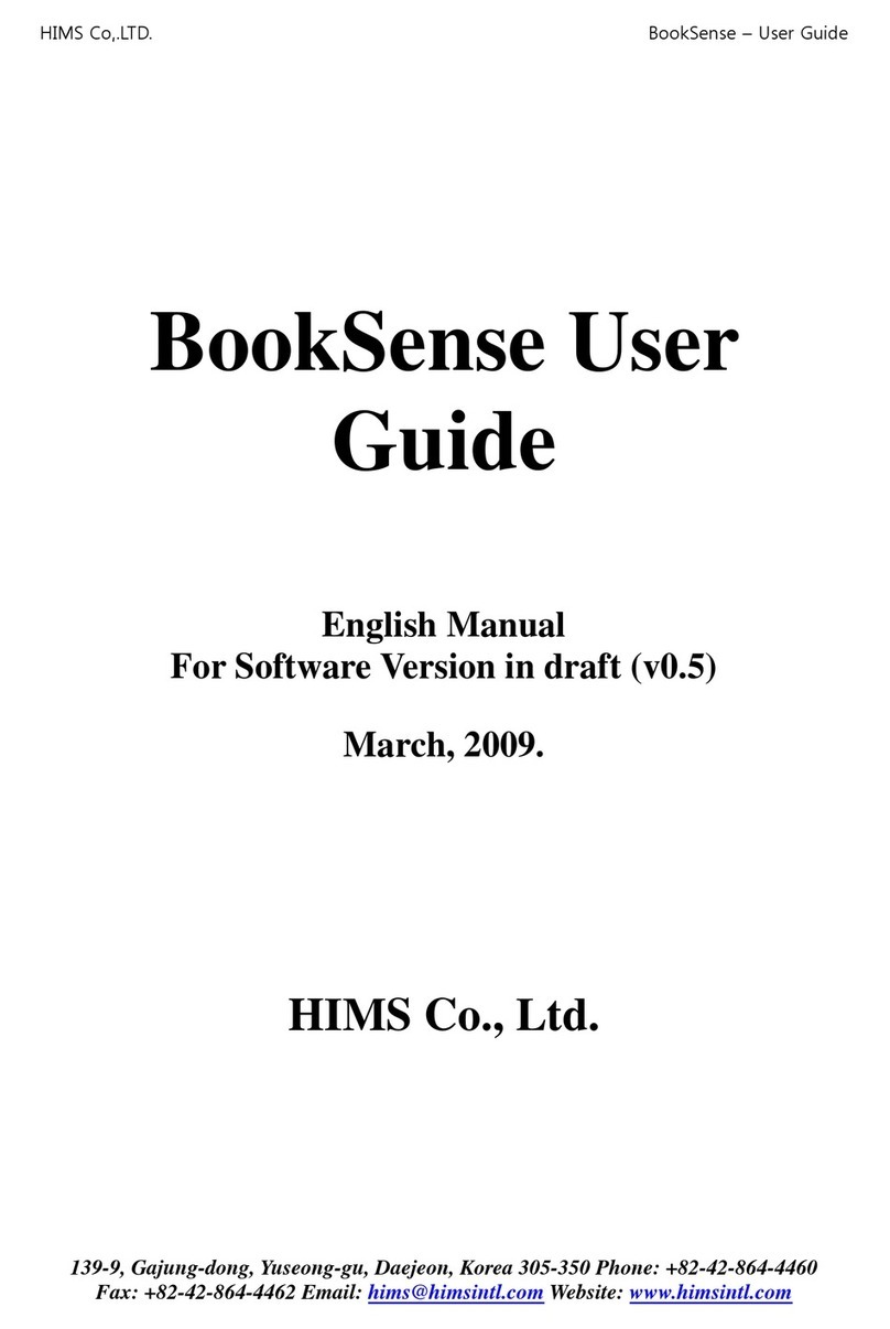 HIMS BookSense User manual