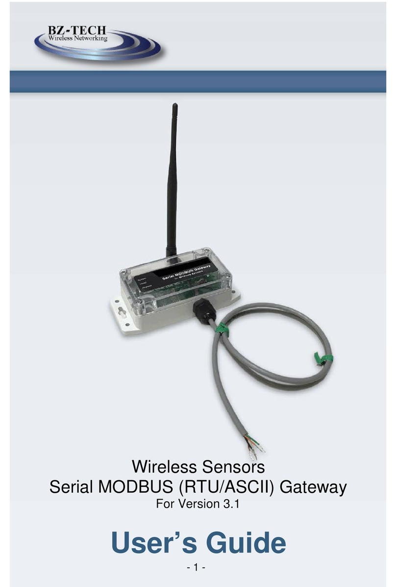 BZ-TECH Serial MODBUS Gateway user guide