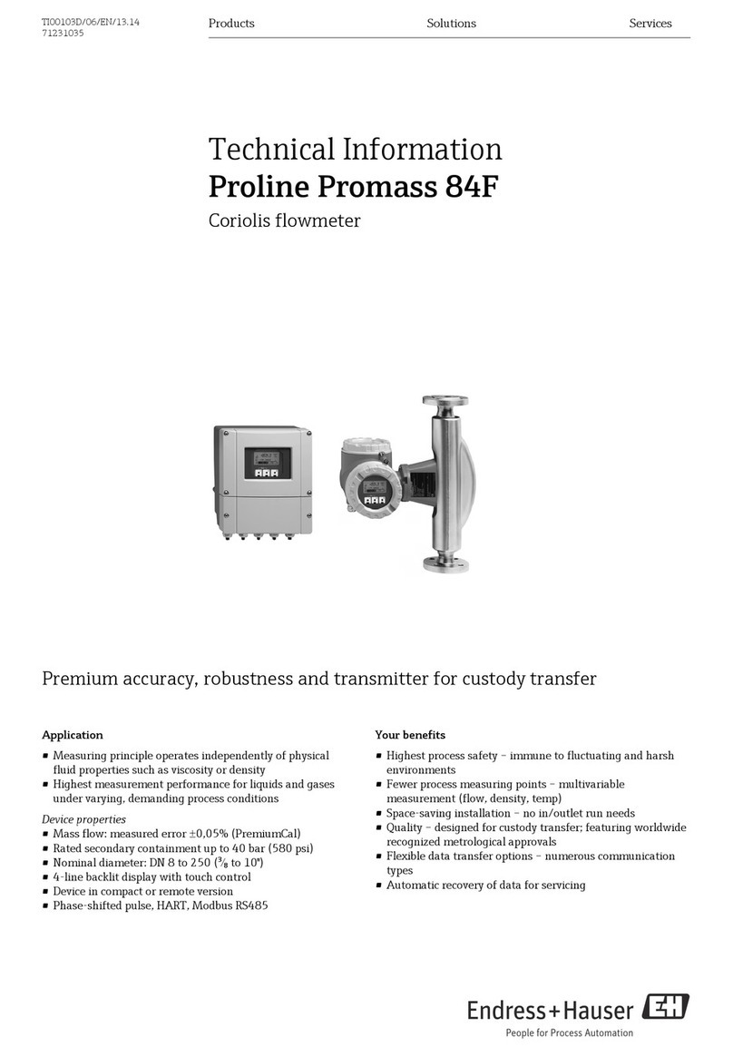 Endress+Hauser Proline Promass 84F technical information