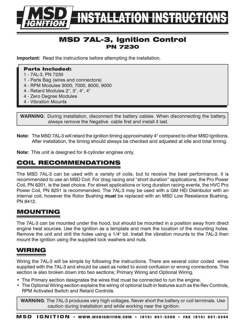 MSD Ignition 7AL-3 7230 installation instructions