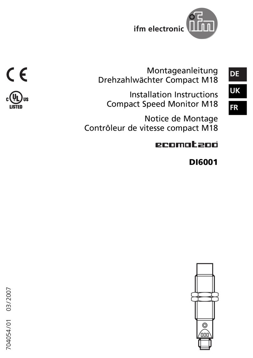 IFM Electronic ecomot200 DI6001 Installation Instructions and Specifications