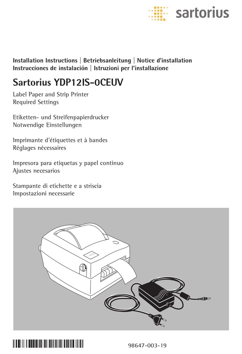 Sartorius YDP12IS-0CEUV installation instructions