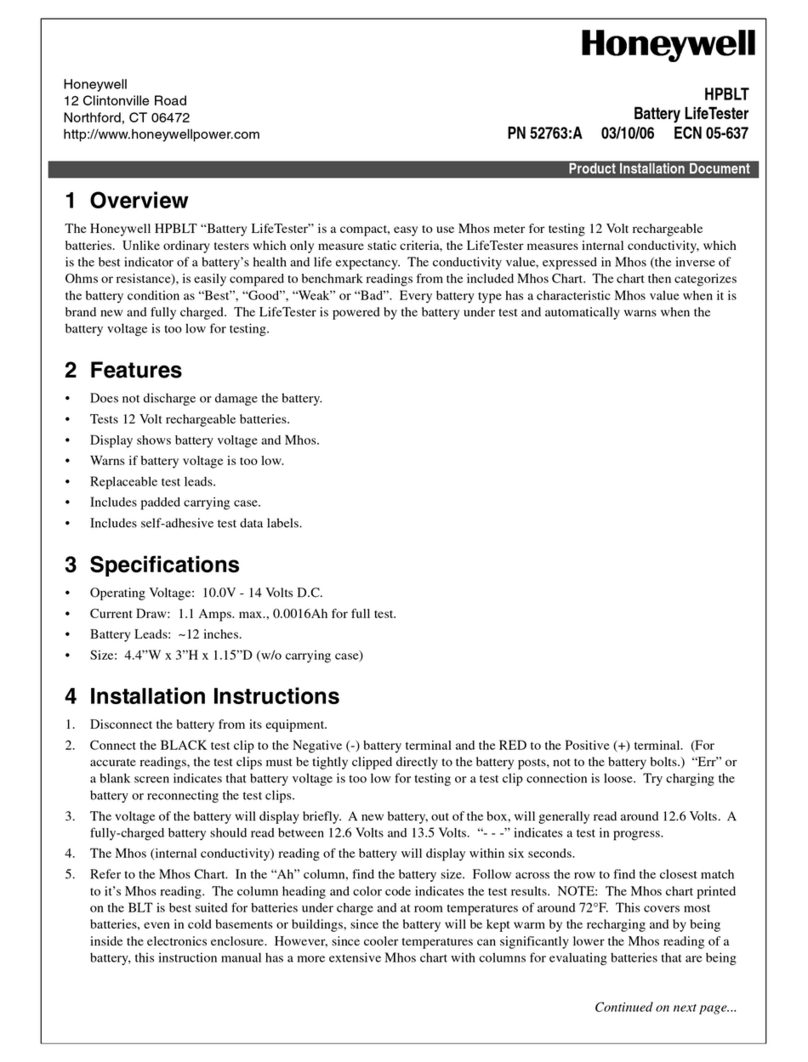 Honeywell HPBLT Product installation document