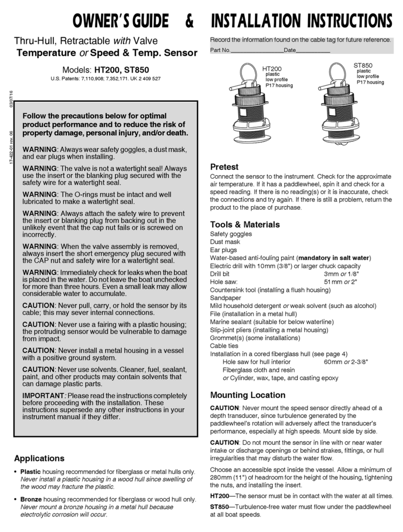 Airmar HT200 Owner's guide & installation instructions Airmar HT200 Owner's guide & installation instructions