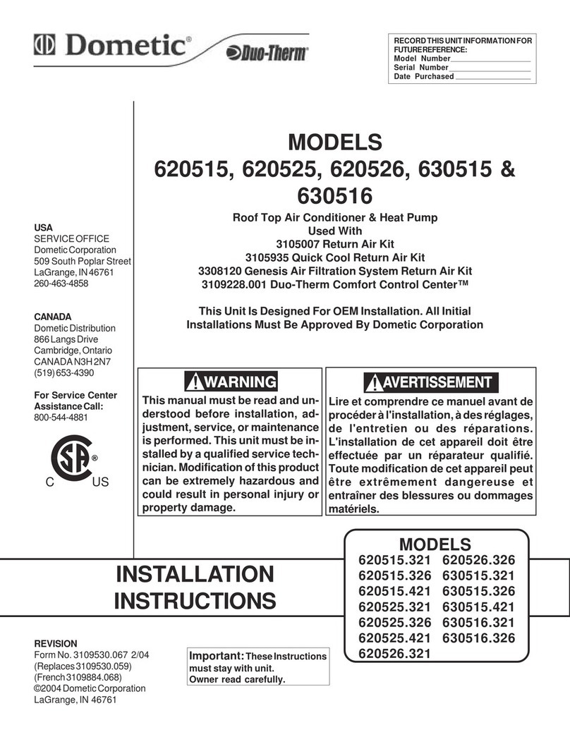 Dometic 620515.326 User manual