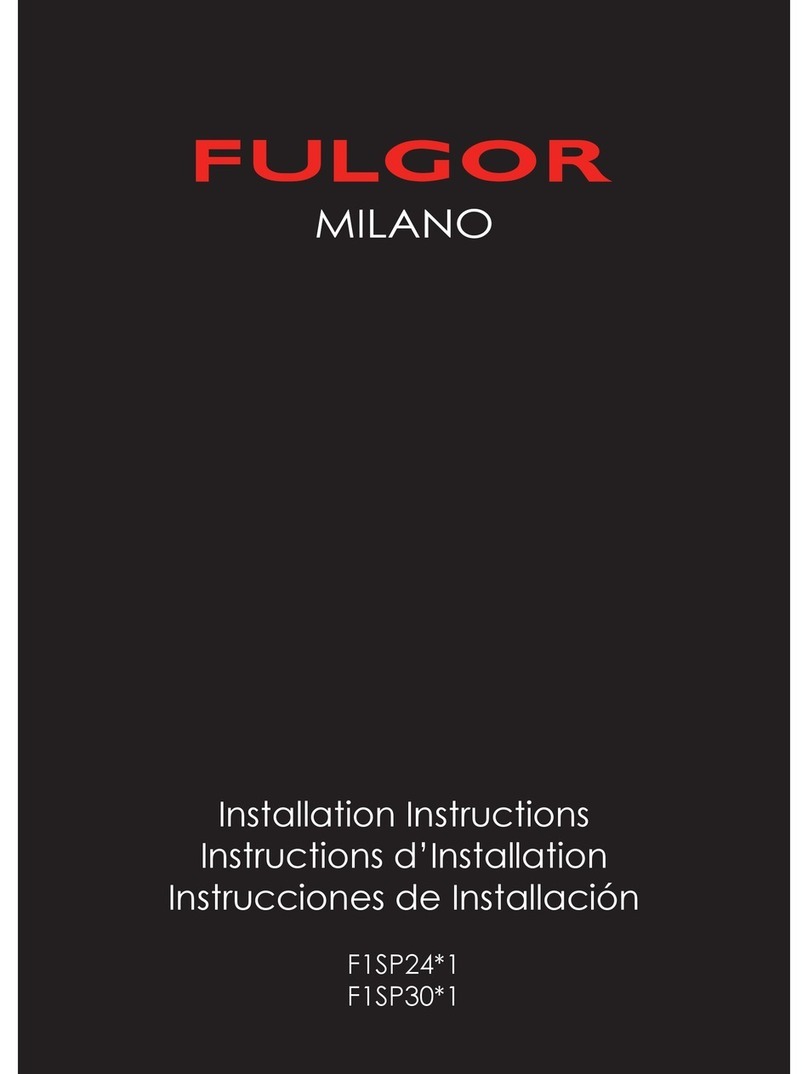 Fulgor Milano F1SP24*1 installation guide Fulgor Milano F1SP24*1 installation guide