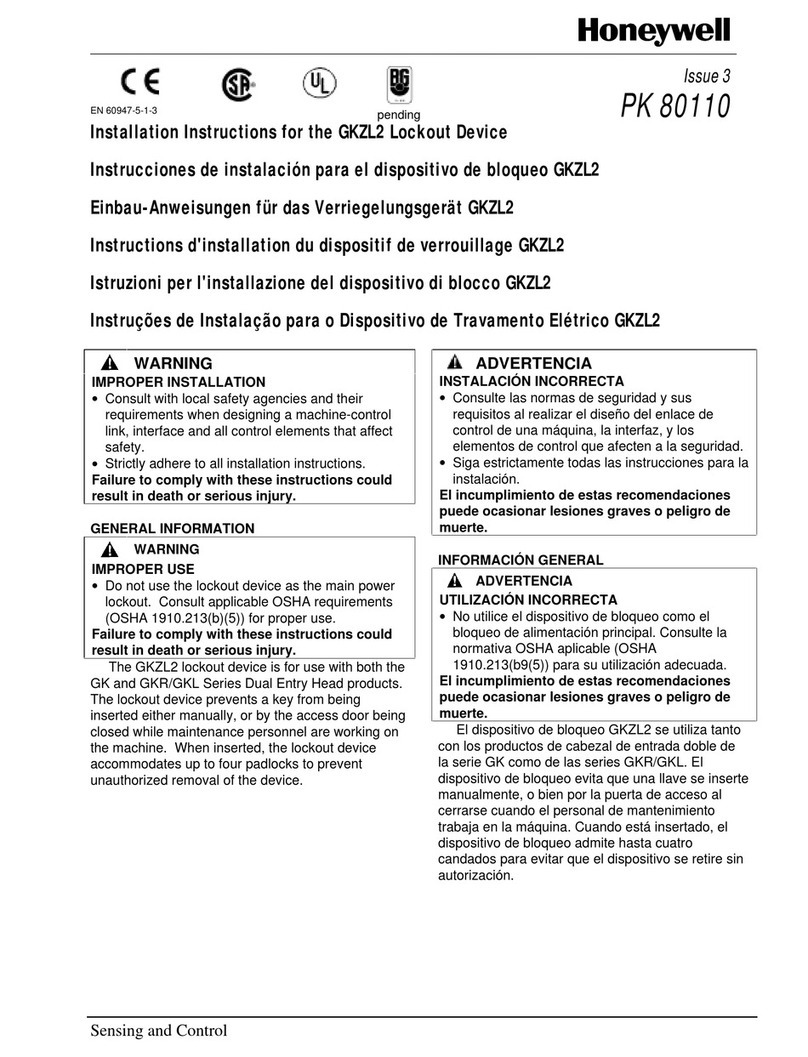 Honeywell GKZL2 installation instructions