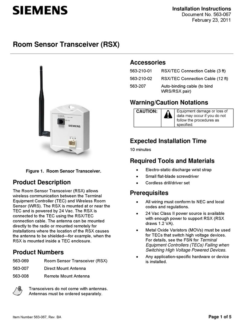 Siemens 563-069 User manual Siemens 563-069 User manual