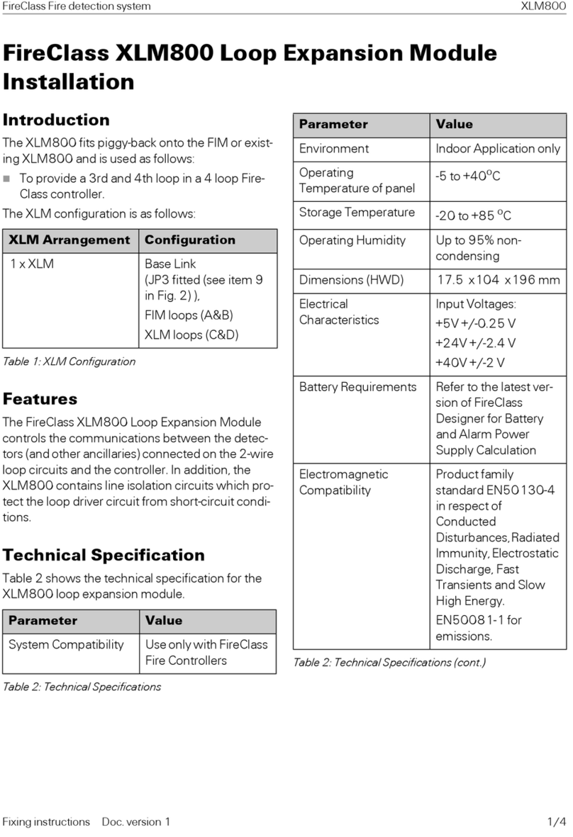 FireClass XLM800 installation manual