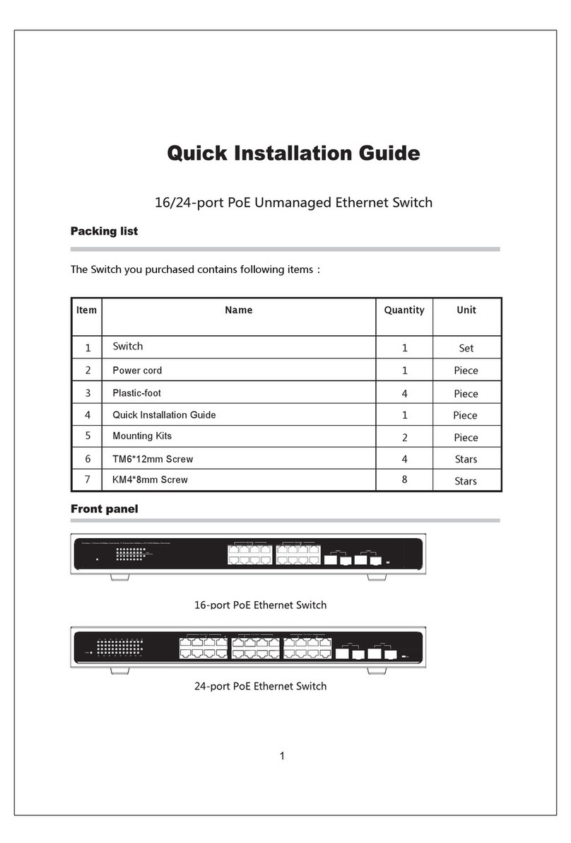 UNIVIEW NSW162P Quick installation guide