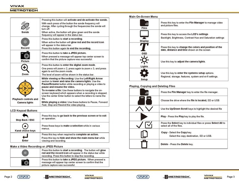 Vivax Metrotech vCamMX User manual Vivax Metrotech vCamMX User manual