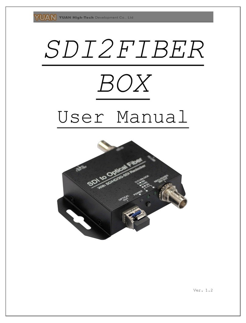 YUAN High-Tech SDI2FIBER BOX User manual