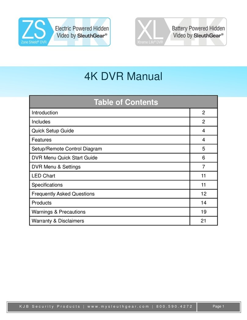 SleuthGear ZONE SHIELD 4K DVR manual