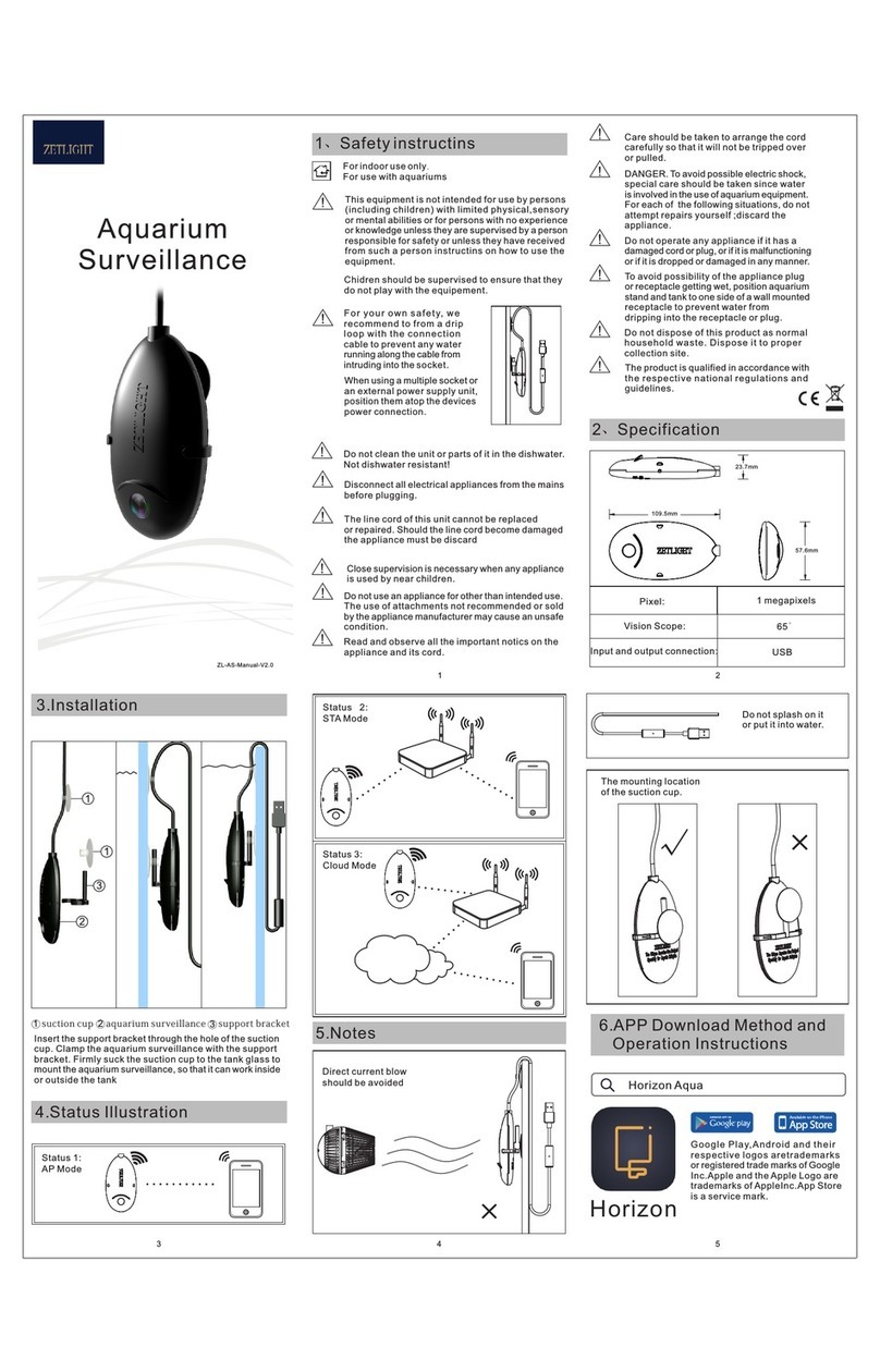 Zetlight AQUARIUM SURVEILLANCE Operation instructions