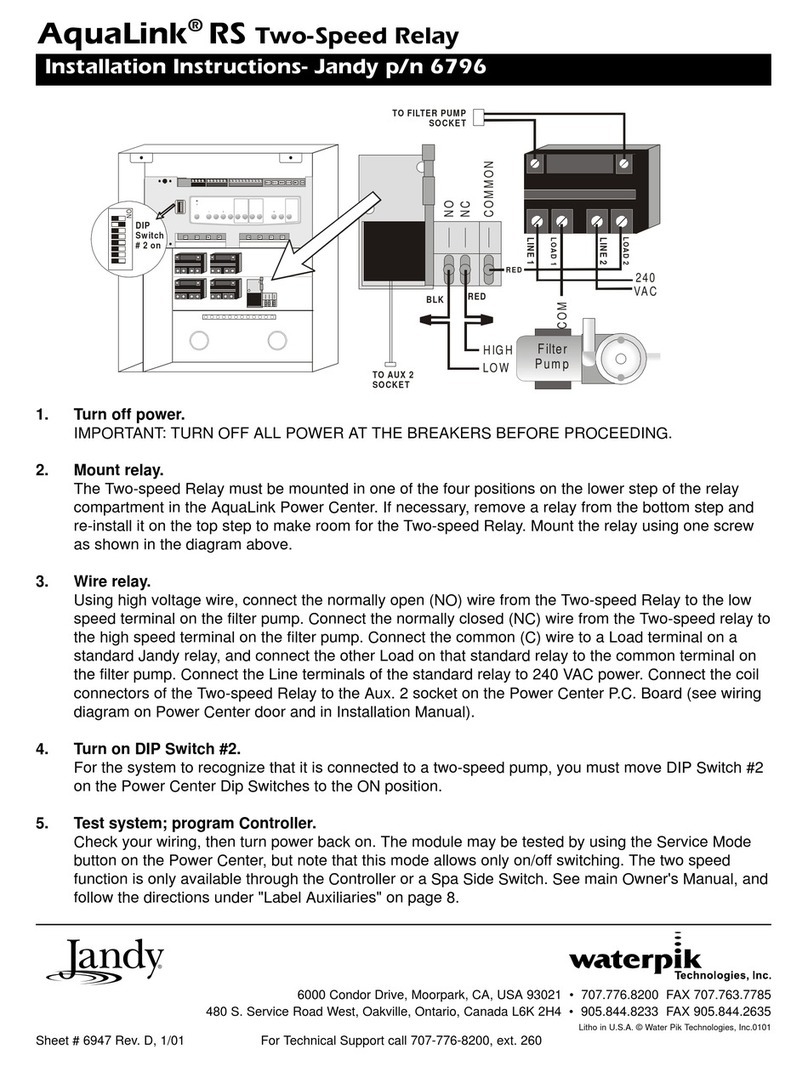 Jandy AquaLink RS installation instructions
