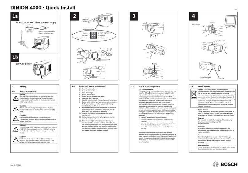 Bosch DINION 4000 Instructions for use