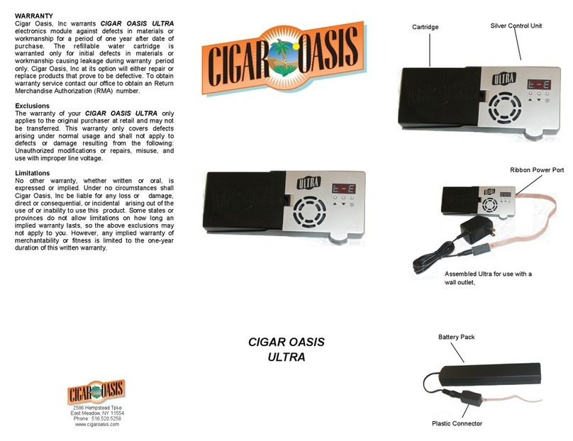CIGAR OASIS ULTRA User manual