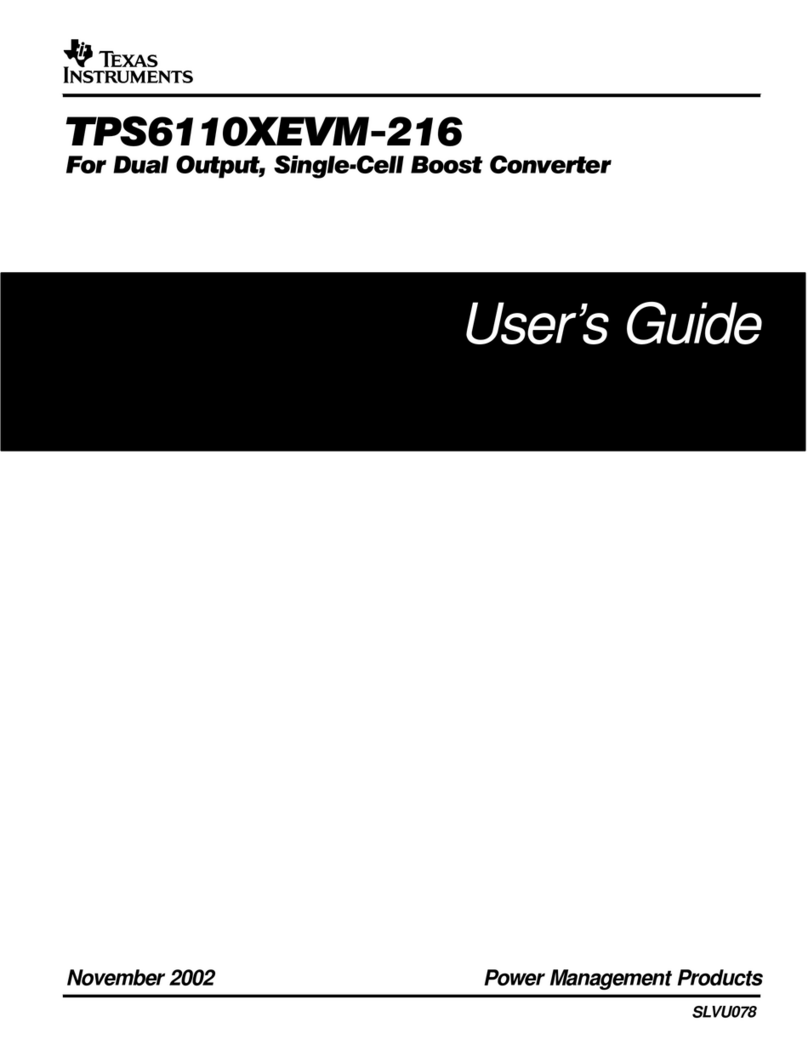Texas Instruments TPS6110XEVM-216 User manual