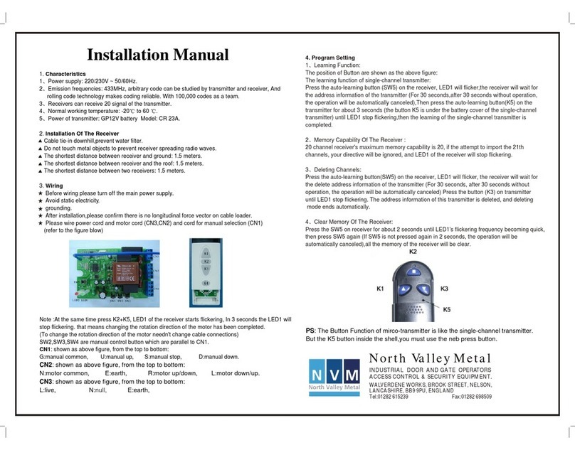 NVM NT1001 installation manual