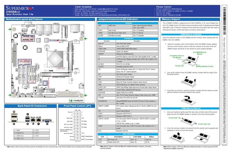 Supermicro X10SBA-L User manual