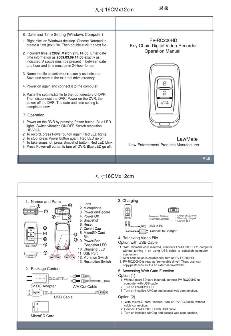 Lawmate PV-RC200HD Operation manual