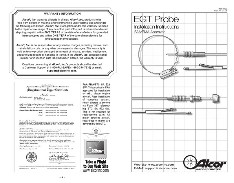 Alcor EGT installation instructions