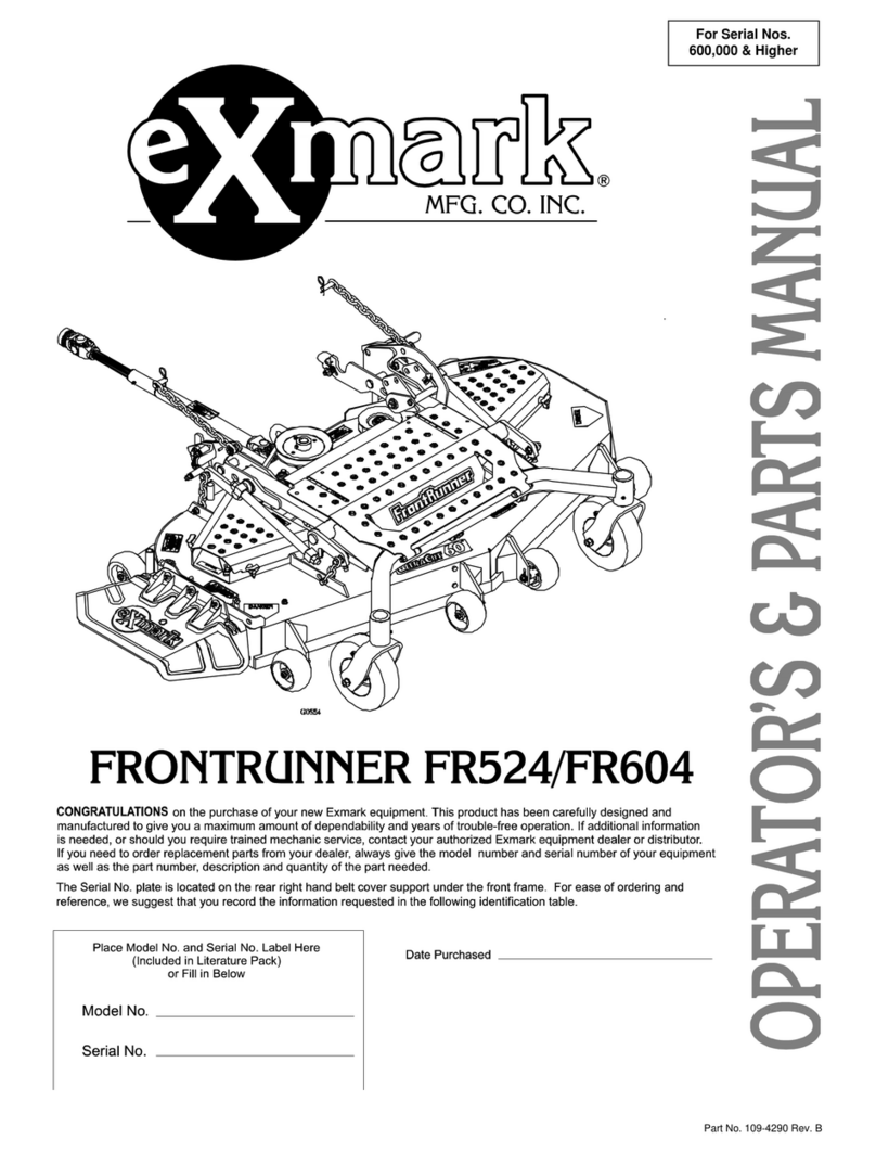Exmark FontRunner FR524 Operator's & parts manual