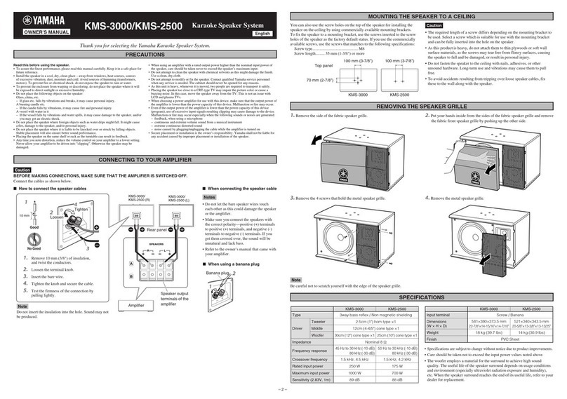 Yamaha KMS-3000 owner's manual