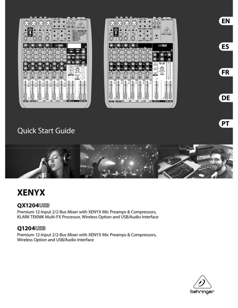 Behringer XENYX QX1204USB quick start guide