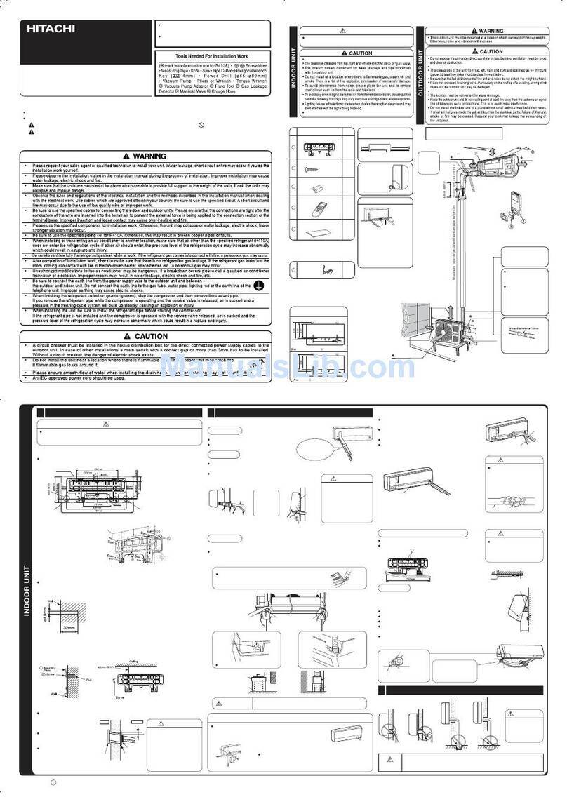 Hitachi RAS-X10CBK User manual Hitachi RAS-X10CBK User manual